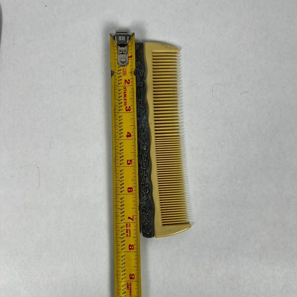 Towle Vanity Set Women OS Silver Gold Good Ornate Mirror Brush Comb 3pc Vintage